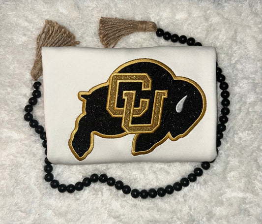 CU Buffaloes Glitter Crewneck