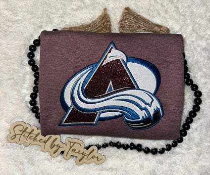 Colorado Avalanche Glitter Logo - Embroidered