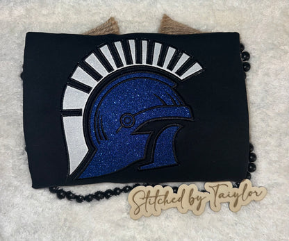 Trojan Glitter Logo - Embroidered