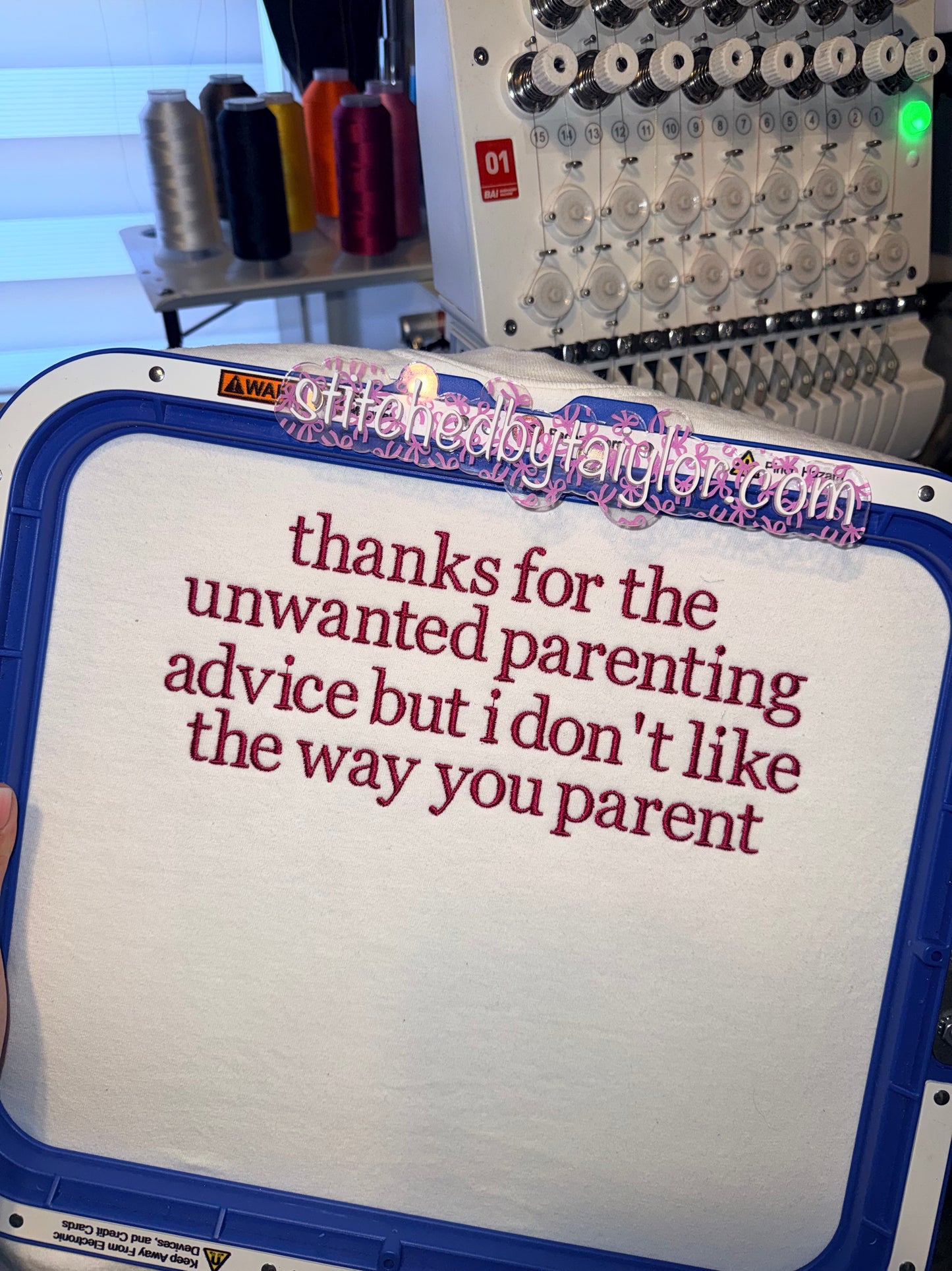 Unwanted Parenting Advice - EMBROIDERED
