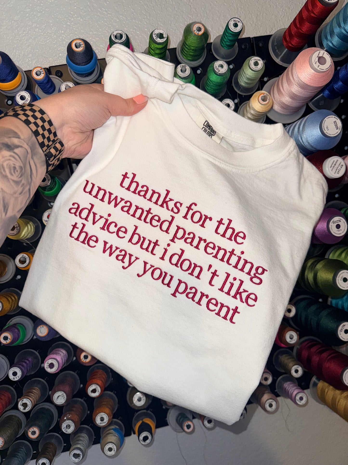 Unwanted Parenting Advice - EMBROIDERED