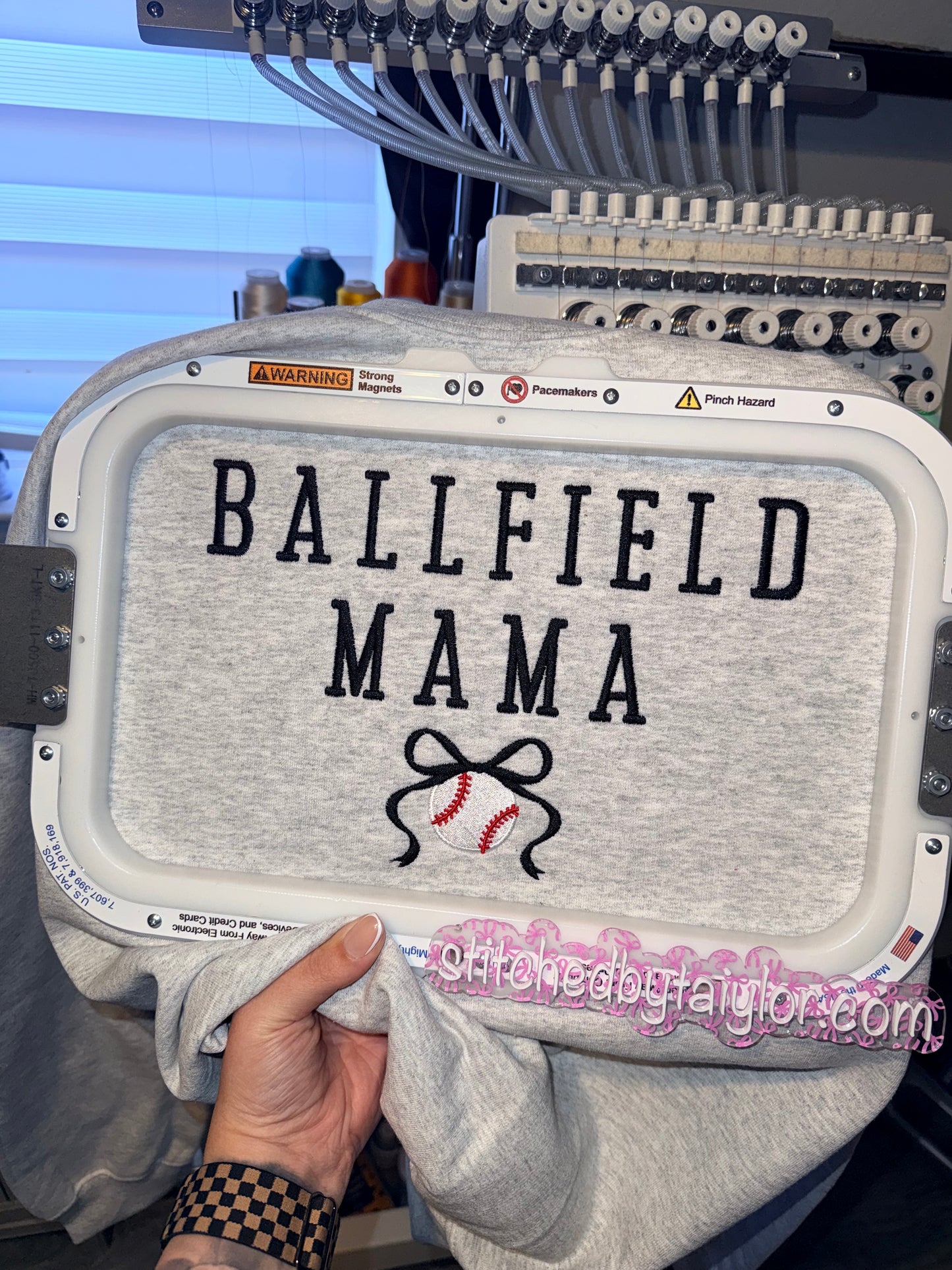 Ball Field Mama | Embroidered Tee | Embroidered Crewneck