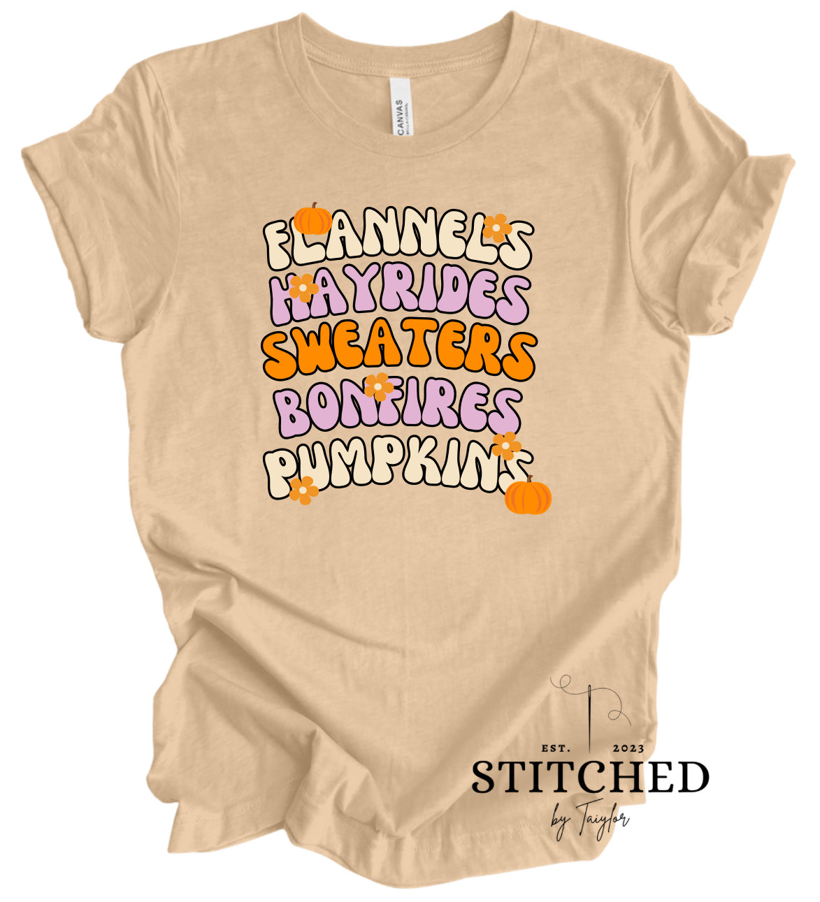 Flannels, Hayrides, Sweaters, Bonfires, Pumpkins (printed)