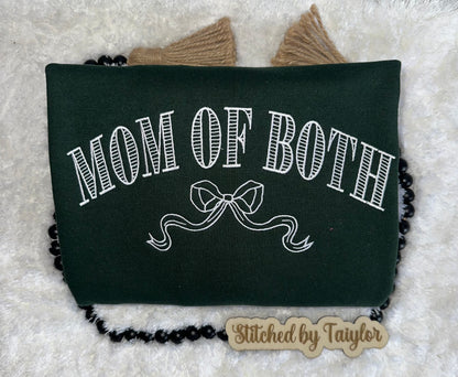 Mom of Both with Bow - Embroidered