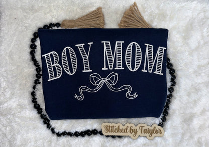 B0Y M0M with Bow - Embroidered