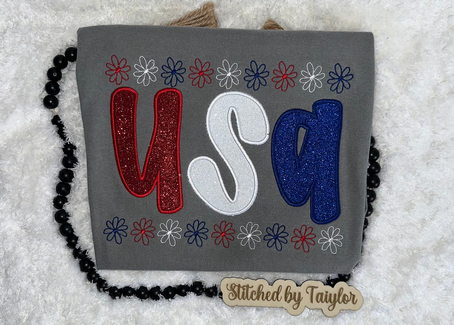 USA Glitter - Embroidered