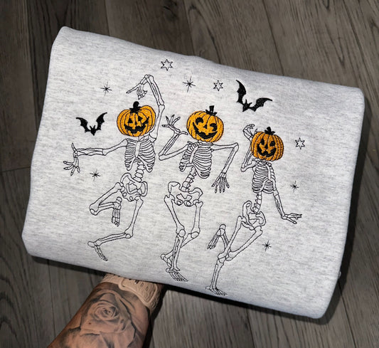 Dancing Pumpkin Skeletons