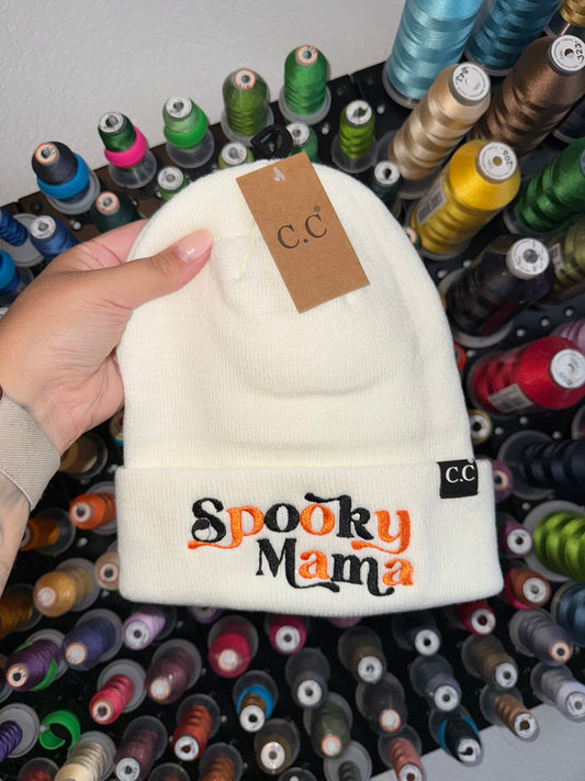 White Beanie - Spooky Mama