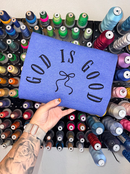 God is Good Bow - Embroidered