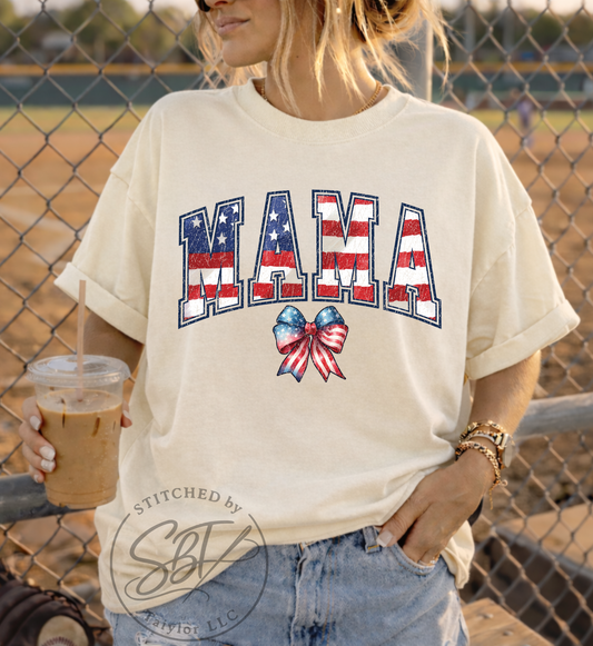 Mama - American Flag Tee (printed)
