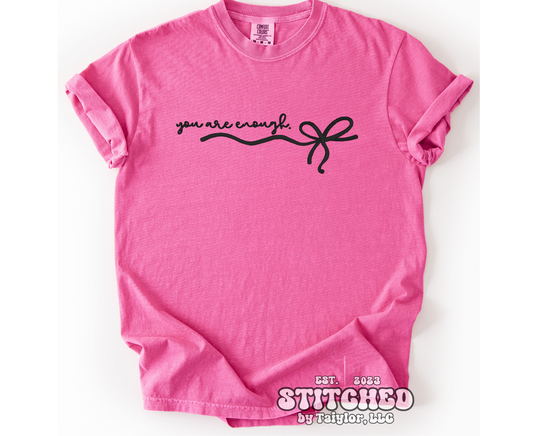 You Are Enough Bow - Embroidered