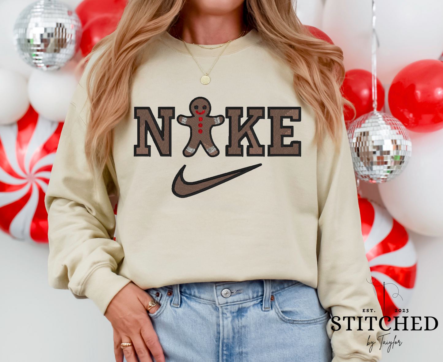 N(GINGERBREAD)KE Crewneck - EMBROIDERED