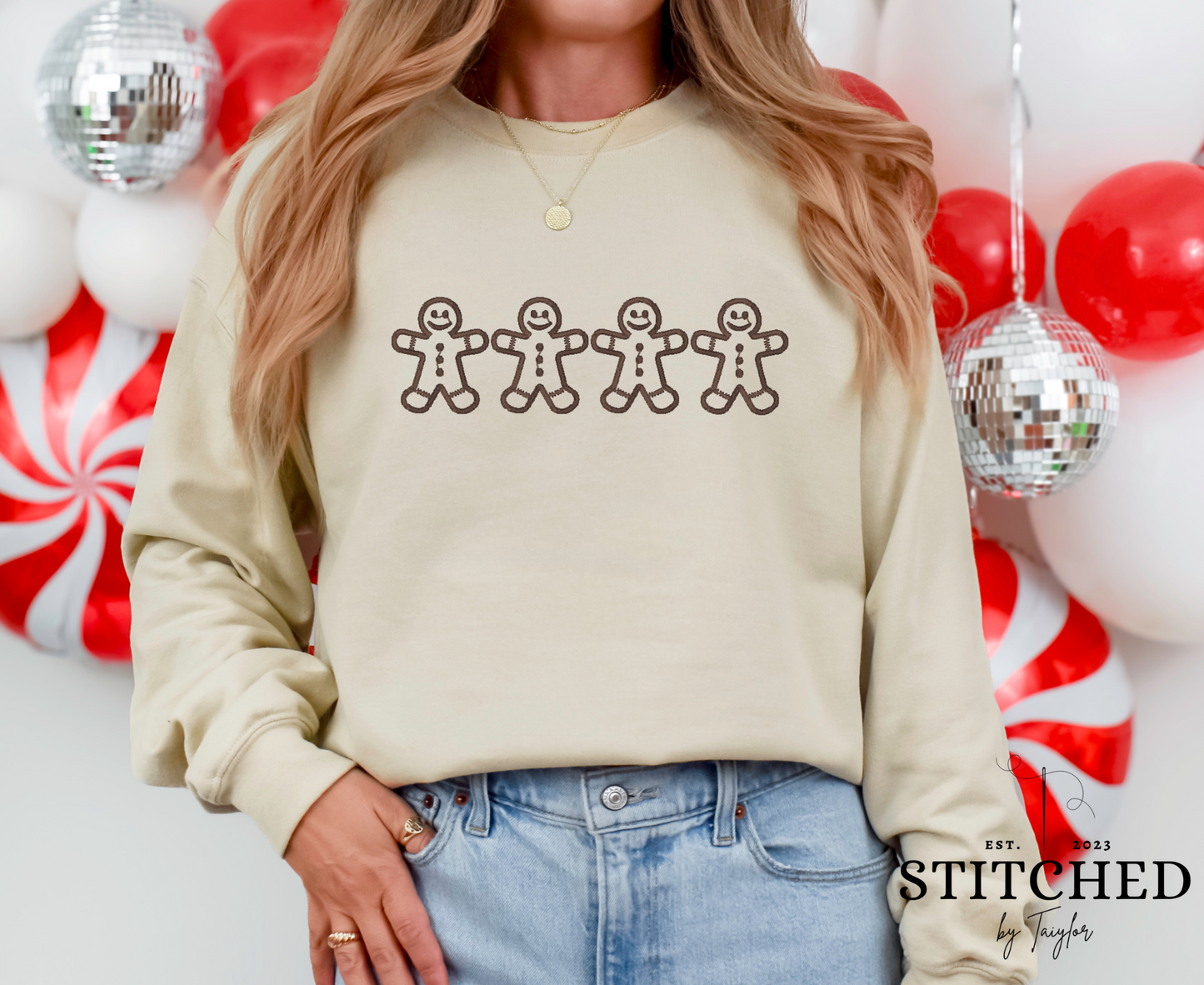 Gingerbread Men - EMBROIDERED