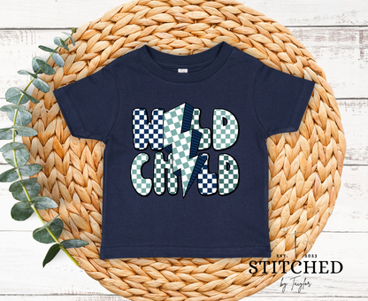 CHECKERED WILD CHILD Infant/Toddler/Youth (printed)