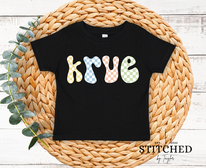 CHECKERED NAME Infant/Toddler/Youth (printed)