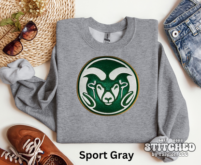 CSU Rams Glitter Logo - Embroidered