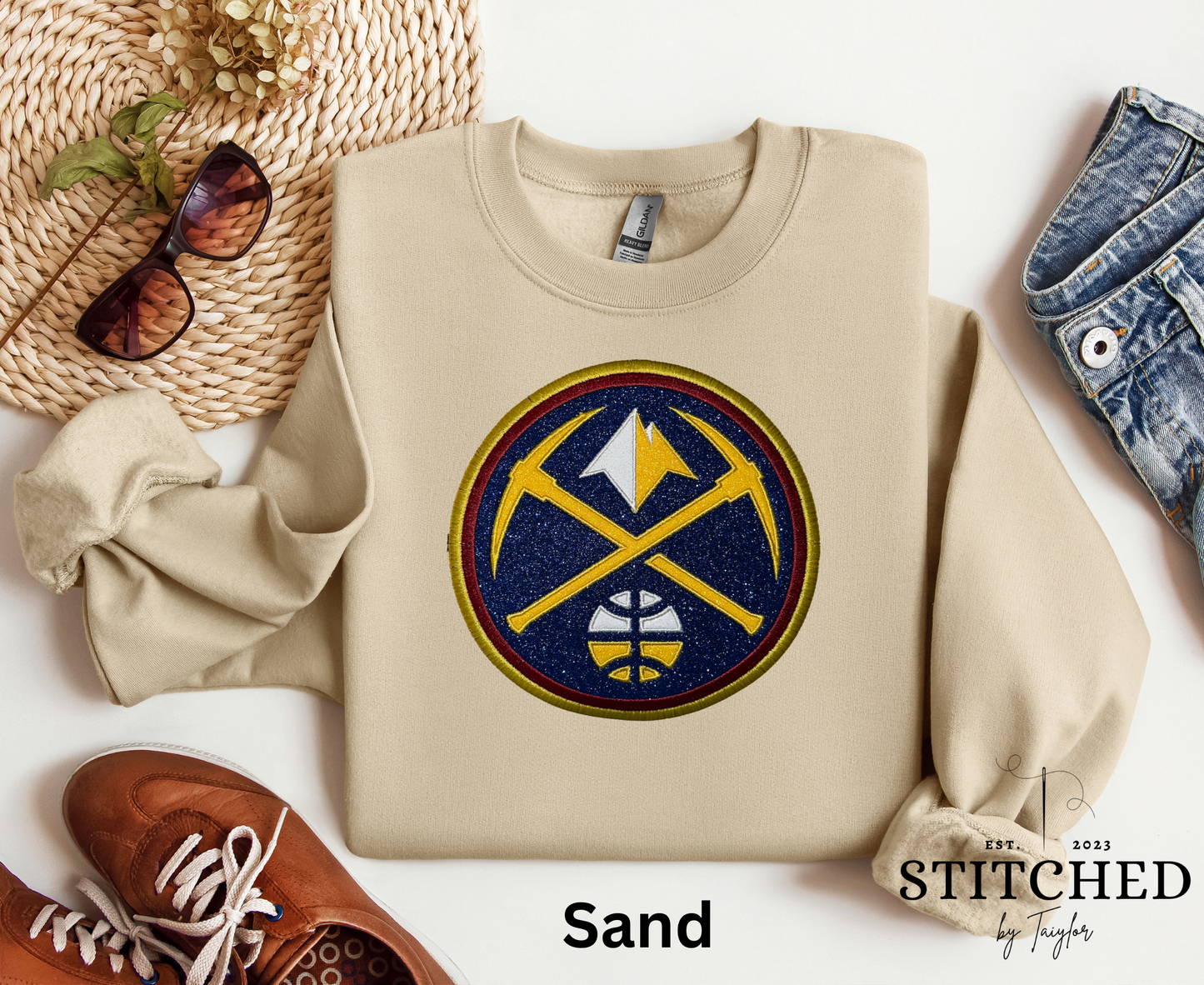 Denver Nuggets Glitter Logo - Embroidered