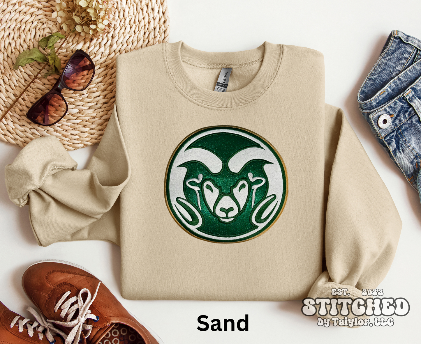 CSU Rams Glitter Logo - Embroidered