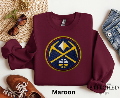 Denver Nuggets Glitter Logo - Embroidered