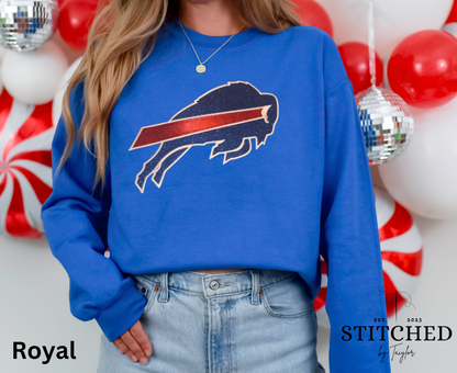 Buffalo Bills Glitter Logo - Embroidered