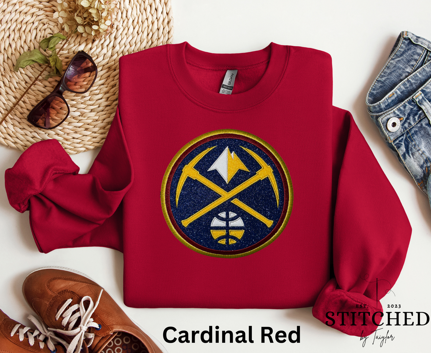 Denver Nuggets Glitter Logo - Embroidered
