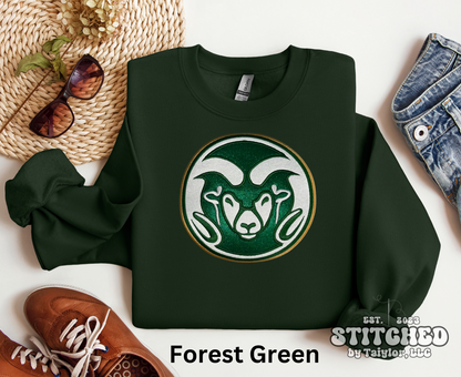 CSU Rams Glitter Logo - Embroidered