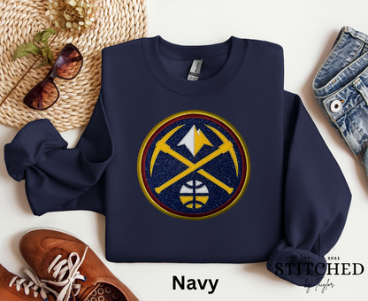 Denver Nuggets Glitter Logo - Embroidered