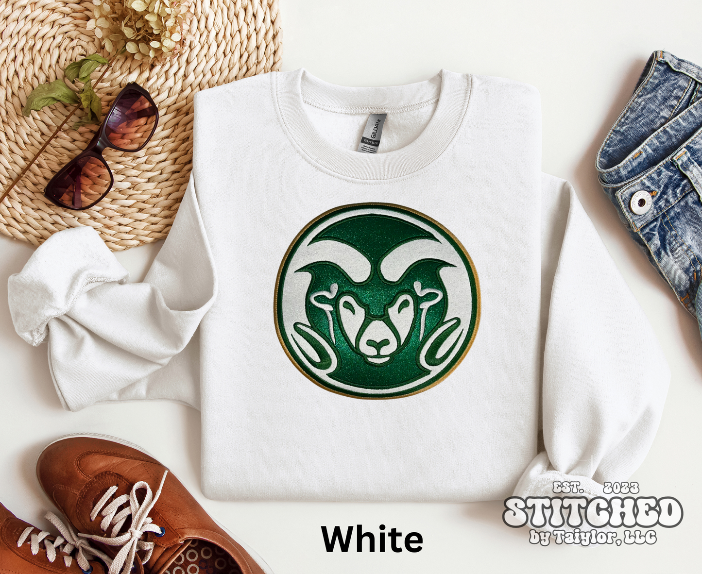 CSU Rams Glitter Logo - Embroidered