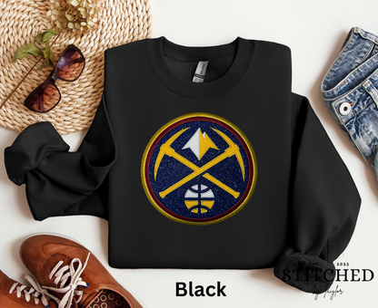Denver Nuggets Glitter Logo - Embroidered