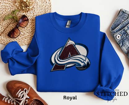 Colorado Avalanche Glitter Logo - Embroidered