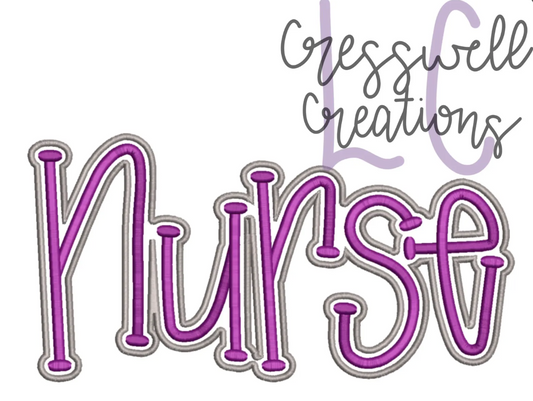 NURSE PUFF - Embroidered