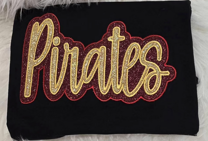 PIRATES Double Glitter - Embroidered (SEE DESCRIPTION)