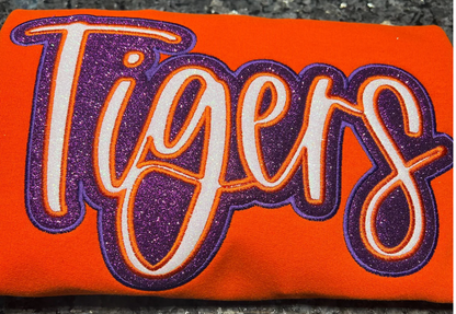 TIGERS Double Glitter - Embroidered (SEE DESCRIPTION)
