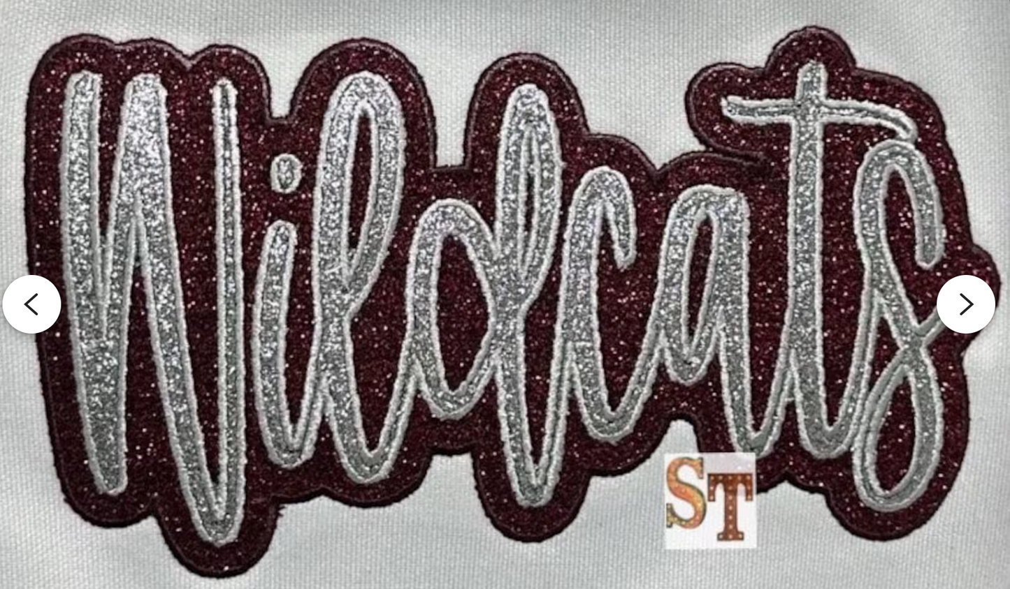 WILDCATS Double Glitter - Embroidered (SEE DESCRIPTION)