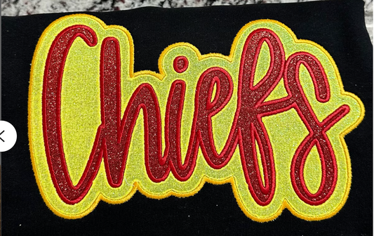 CHIEFS Double Glitter - Embroidered (SEE DESCRIPTION)
