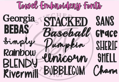 Custom Name Towel | Embroidered Towel