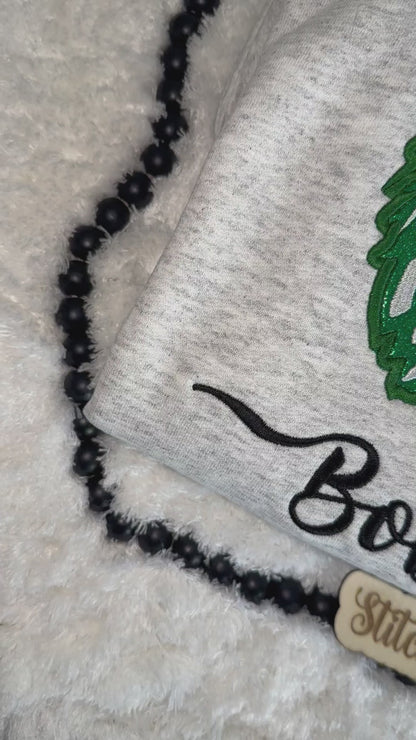 Bobcat Glitter Logo (with OPTIONAL wording) - Embroidered