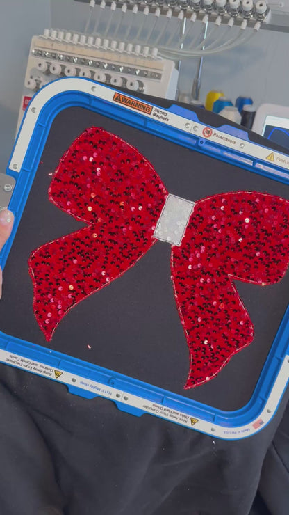 Sequin Bow Crewneck - Embroidered (SEE DESCRIPTION)