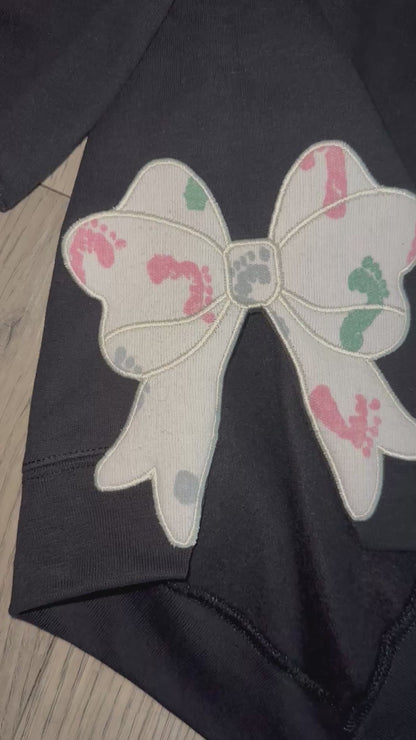 Keepsake Sweatshirt WITH Split Side Bow AND Front Chest (optional sleeve)