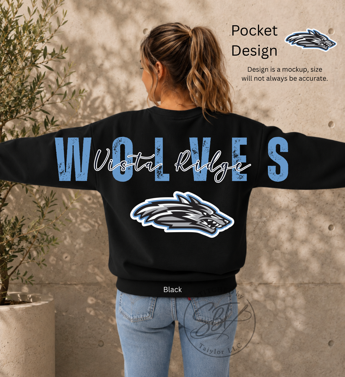 Vista Ridge Wolves Big Back Printed Crewneck