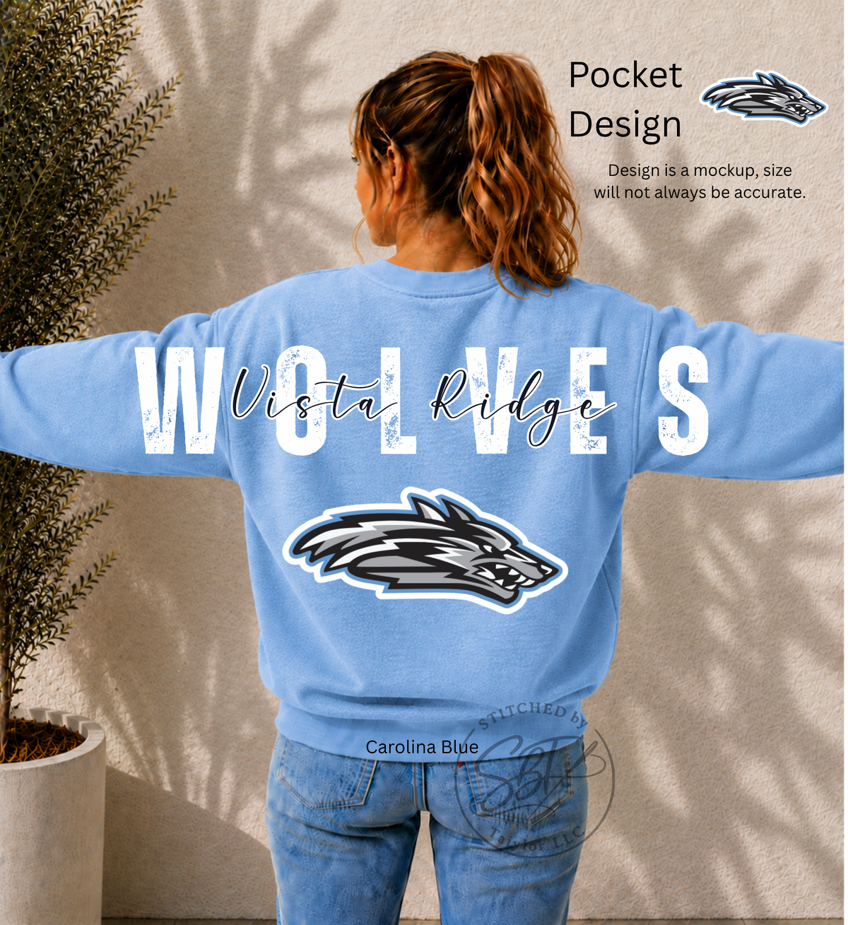 Vista Ridge Wolves Big Back Printed Crewneck