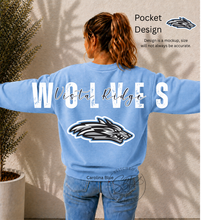 Vista Ridge Wolves Big Back Printed Crewneck